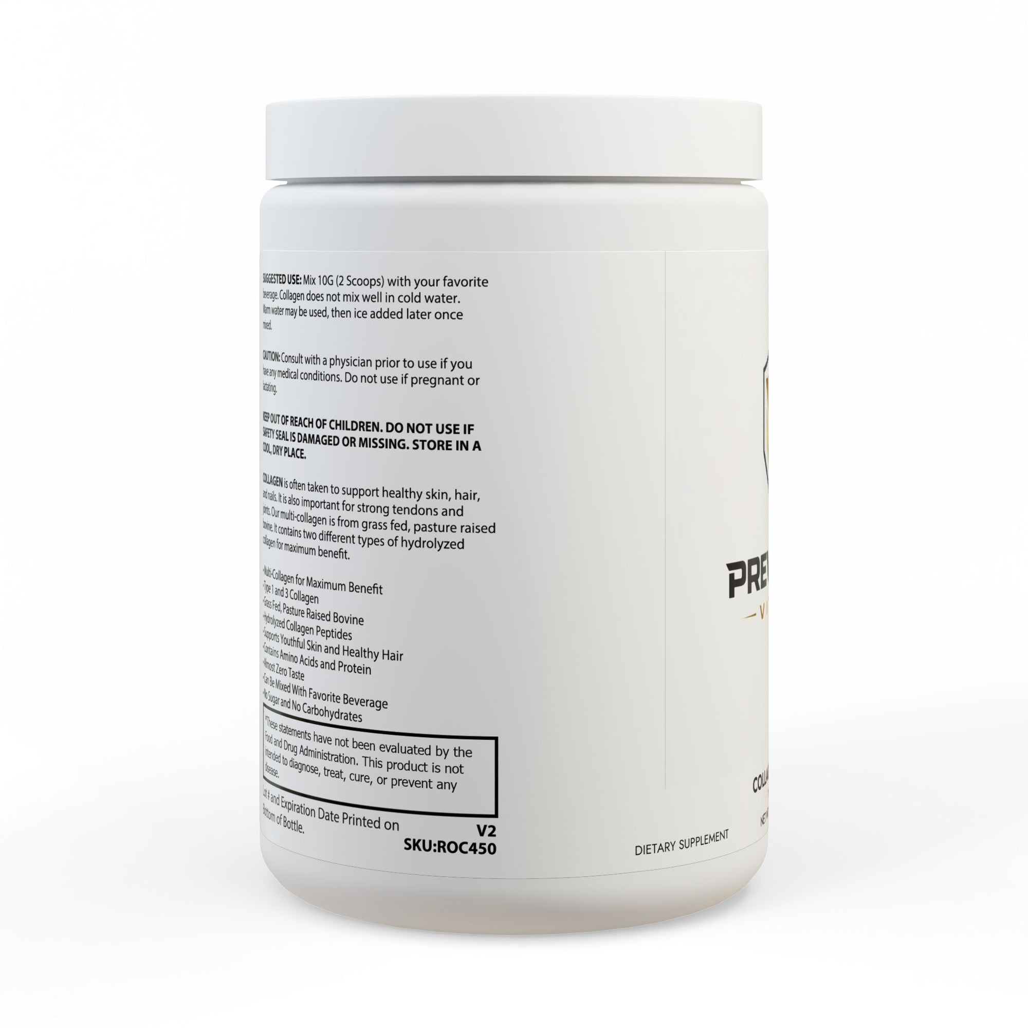 Collagen Peptides Type I & III Supplement (350g, 12.3oz)