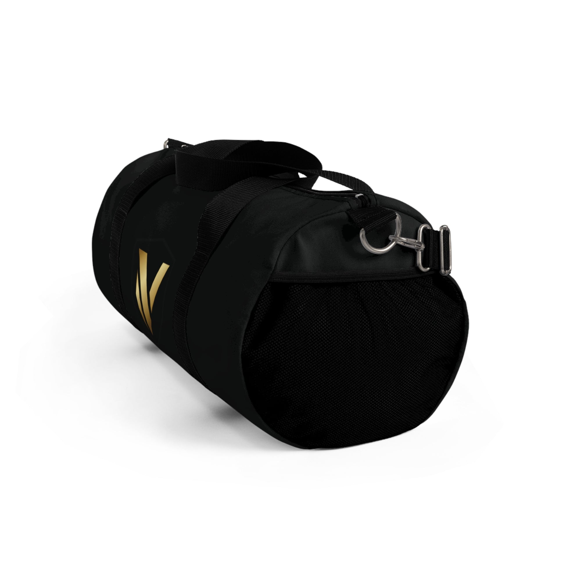 Gold V Monogram Duffel Bag — Sleek Black Travel & Gym Bag