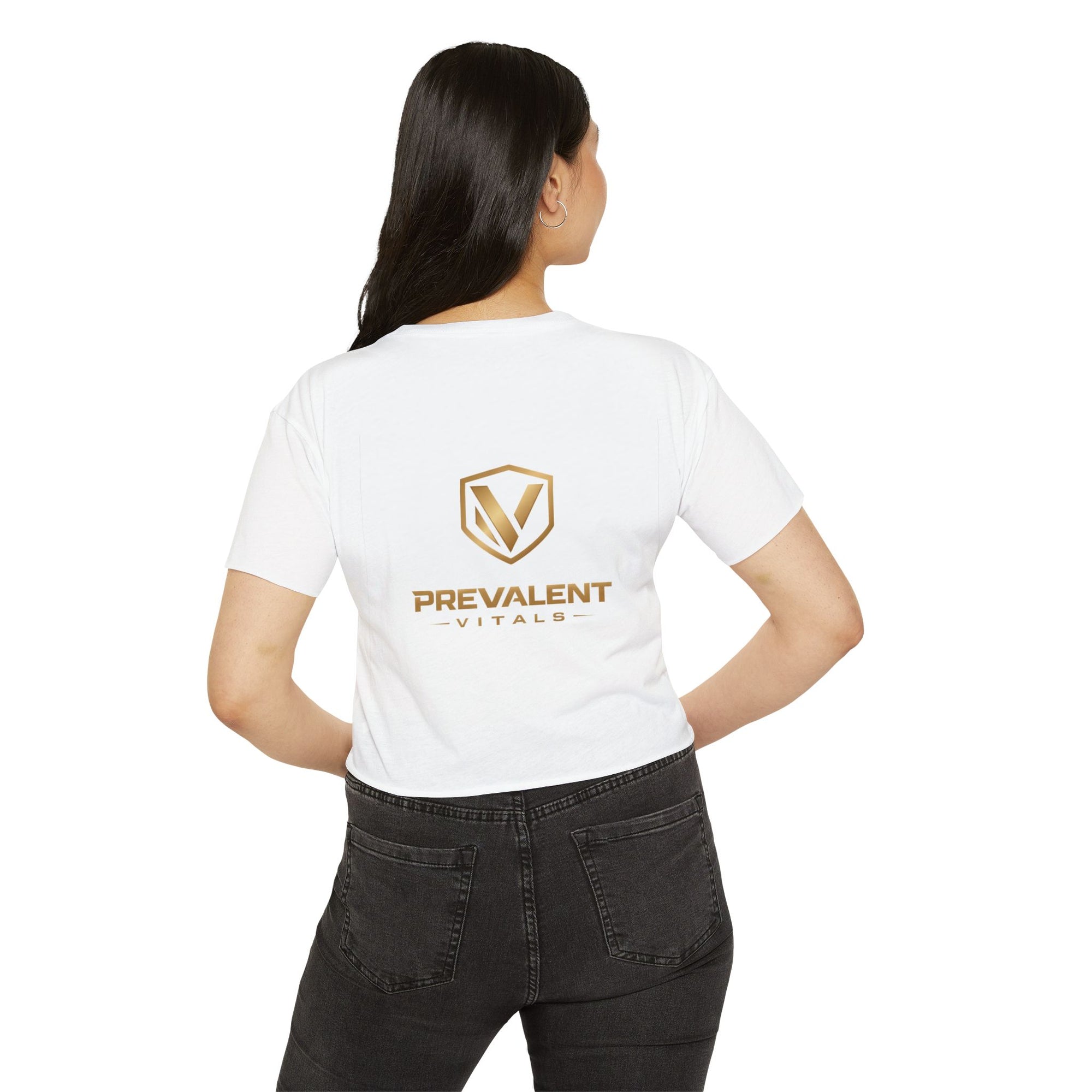 Festival Crop Top — Prevalent Vitals Gold Logo